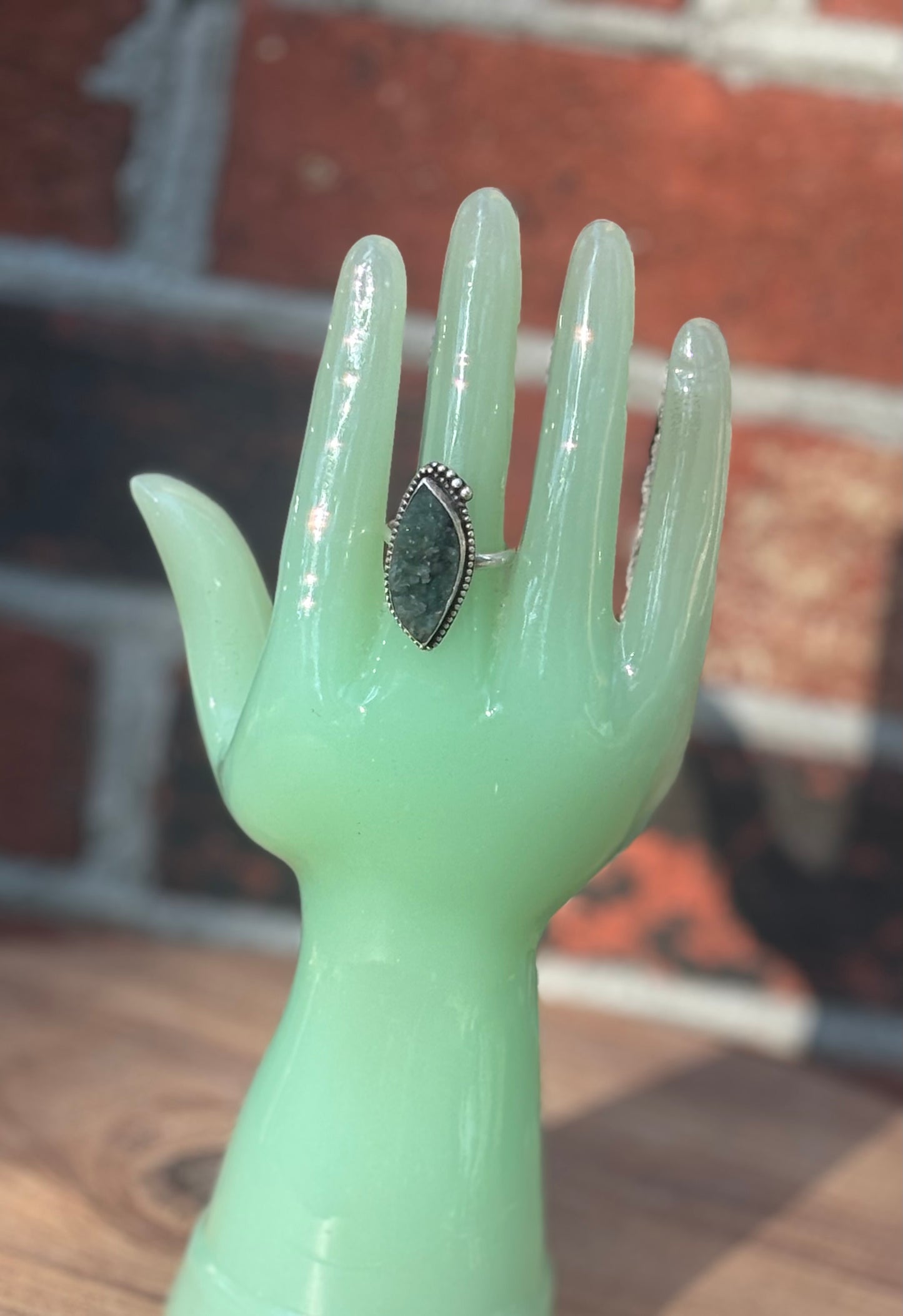 Druzy Aventurine Adjustable Ring