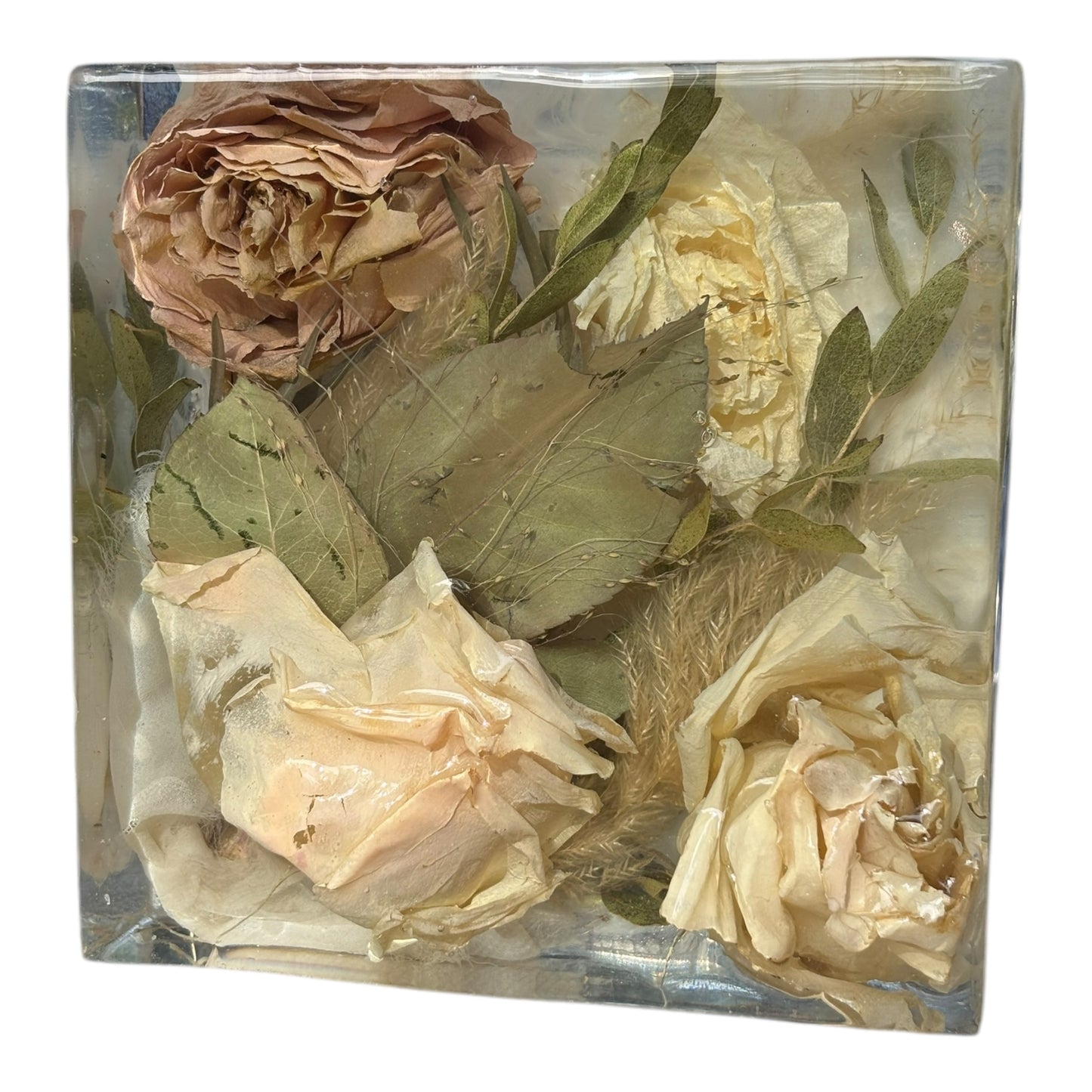 Floral Memorial Square Keepsake