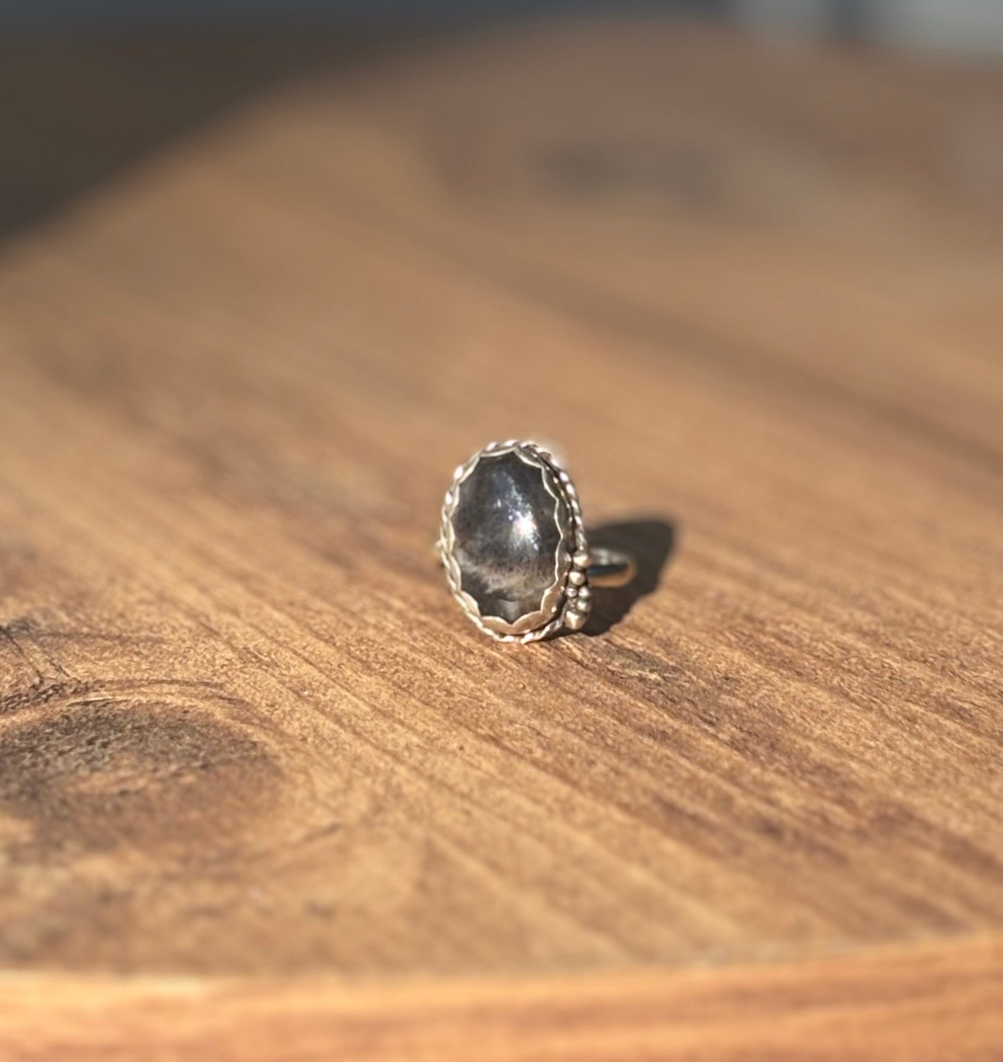 Sterling Silver Obsidian Ring