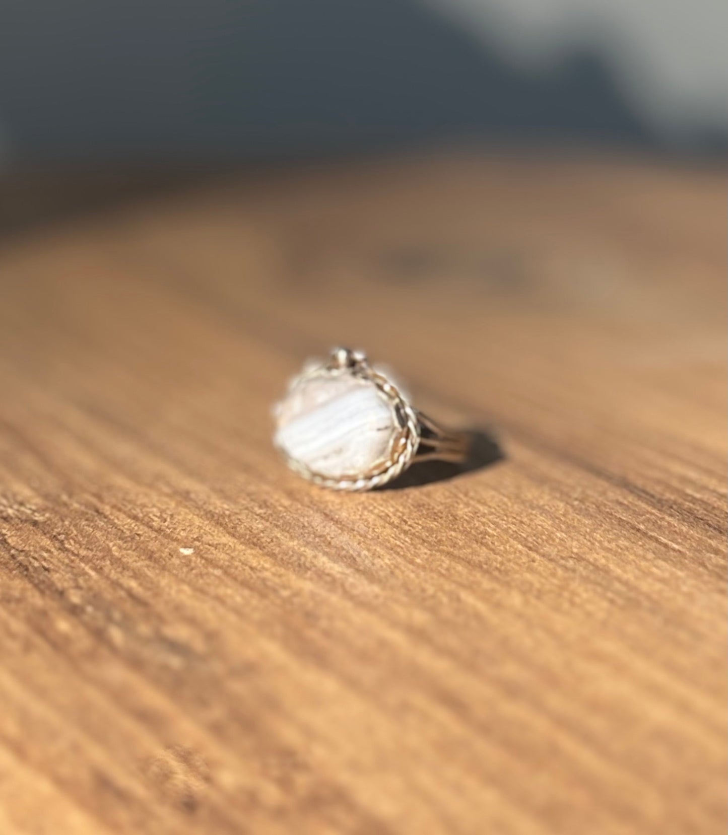 Blue Lace Agate Sterling Silver Ring
