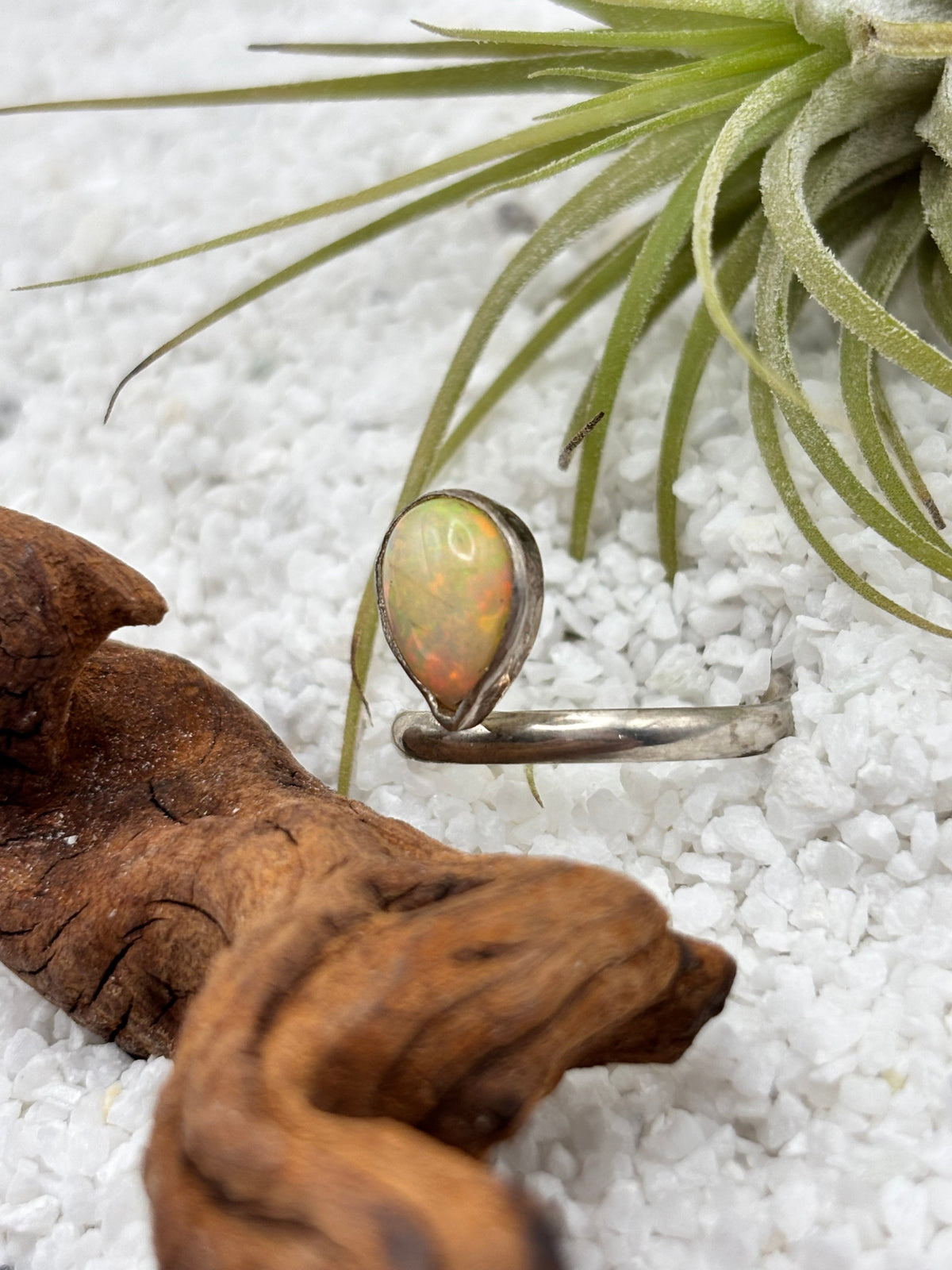 Opal Teardrop Wrap Ring detail