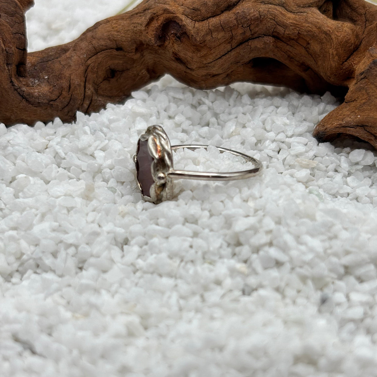Banded Red Agate Ring side