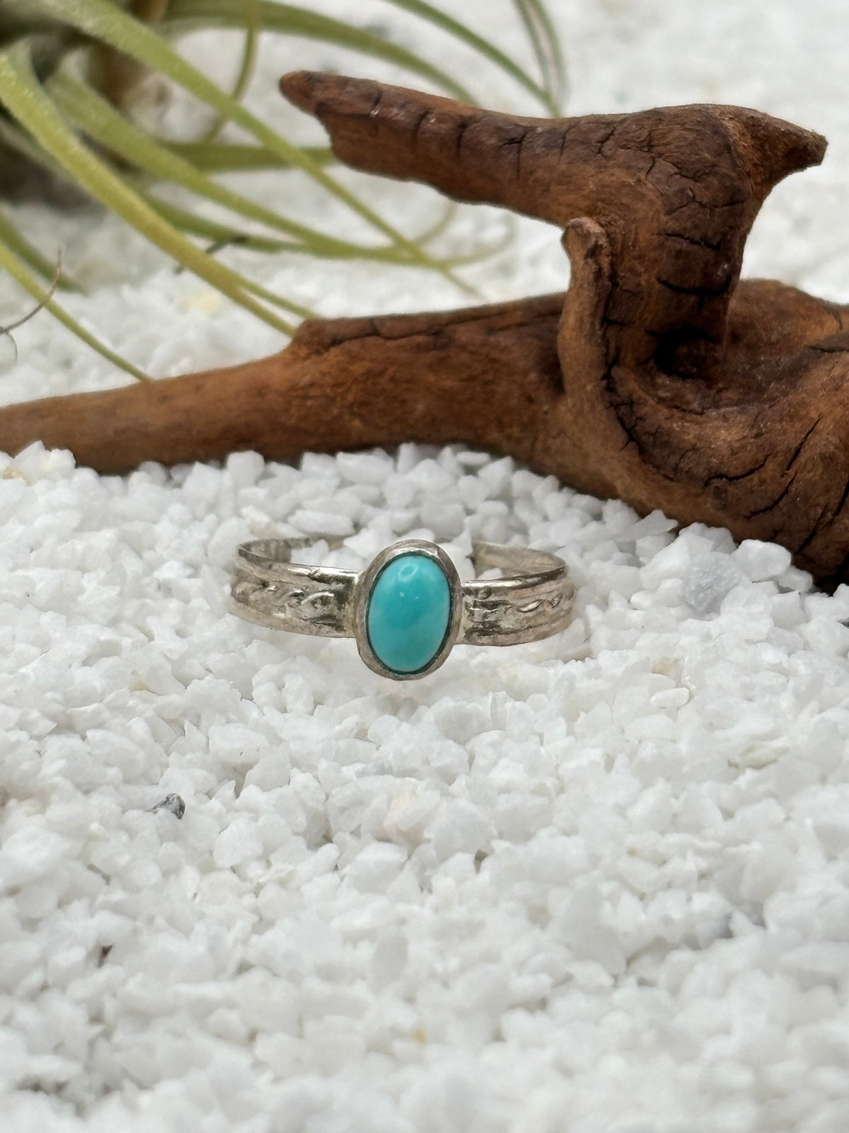 Petit Turquoise Stacker Ring detail