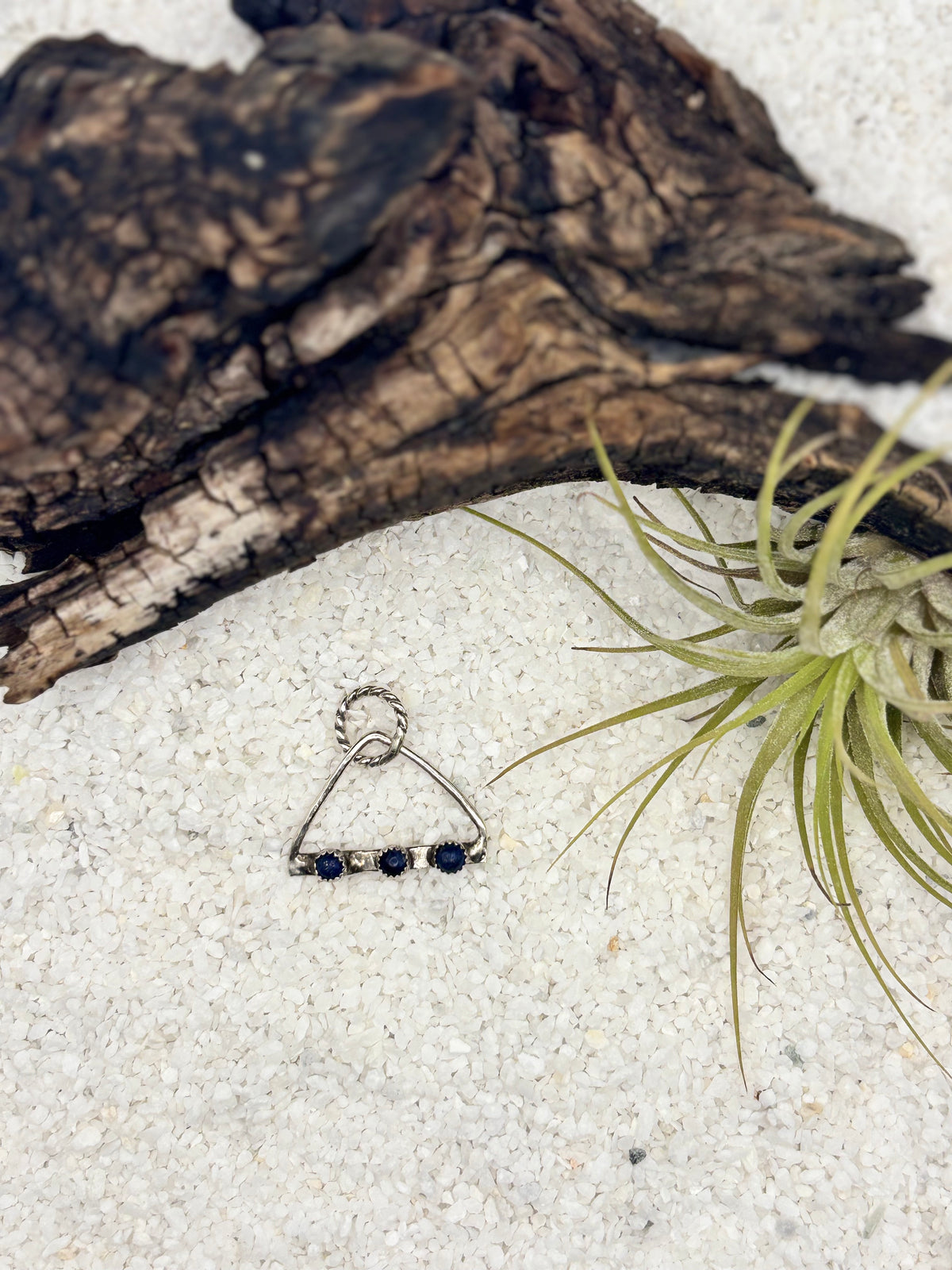 Lapis Lazuli Triangle Pendant detail