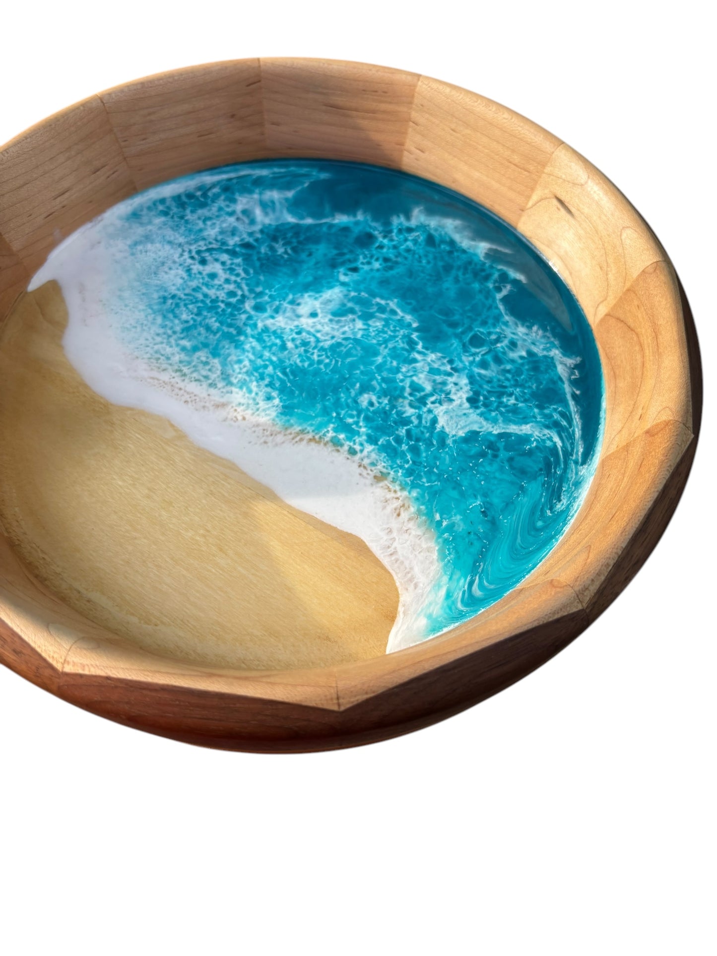 Hand Crafted Wooden Decorative Ocean Bowl
