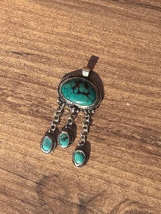 Hubei Turquoise Pendant Oval