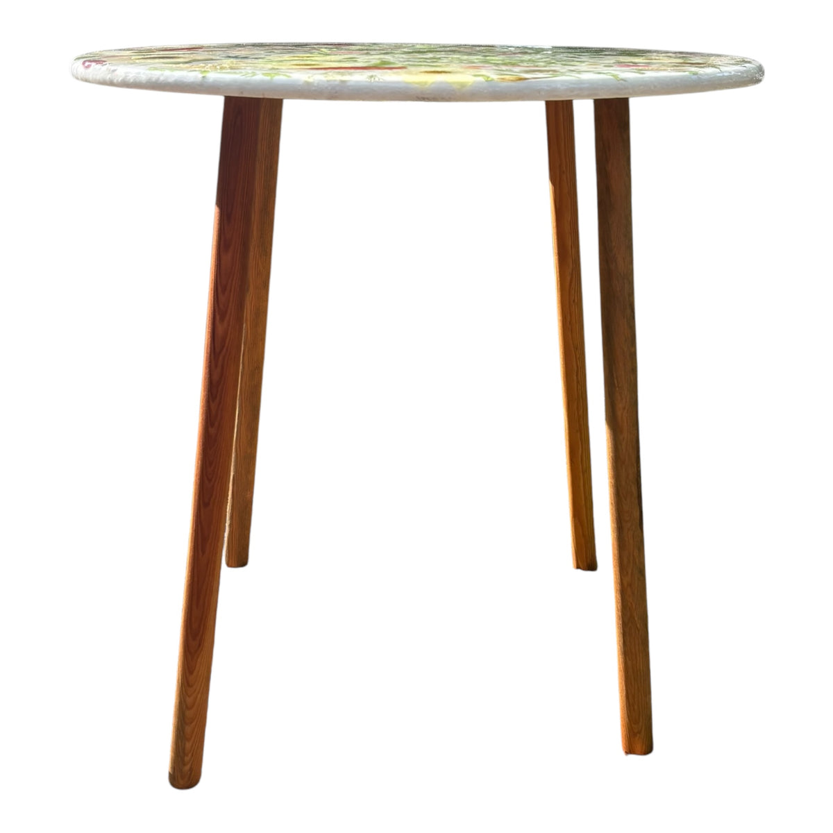 Real Pressed Floral Accent Table