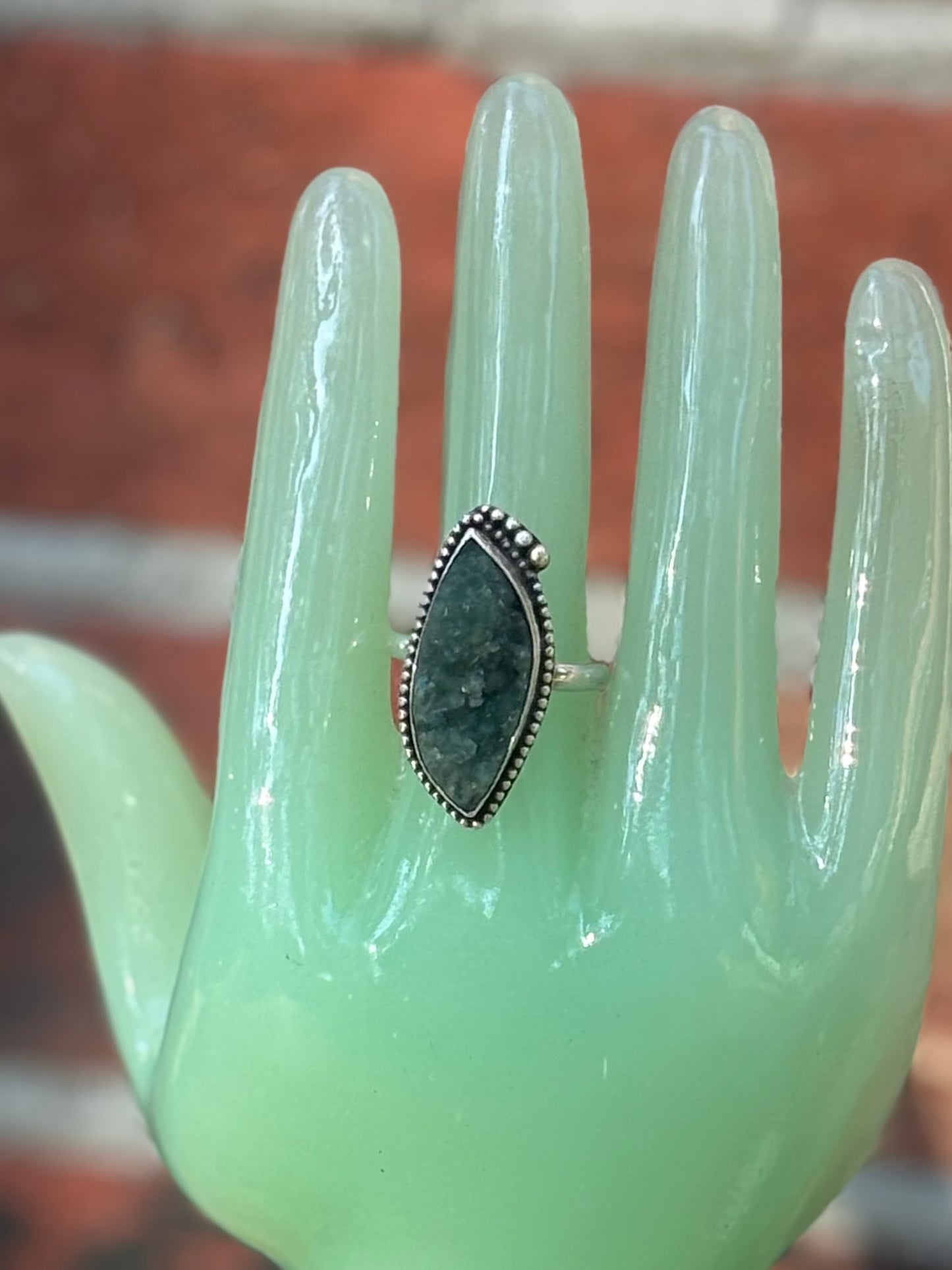 Druzy Aventurine Adjustable Ring