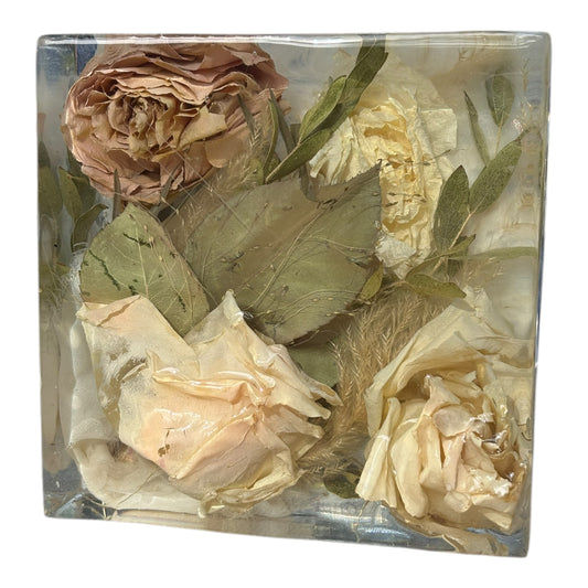 Floral Memorial Square Keepsake