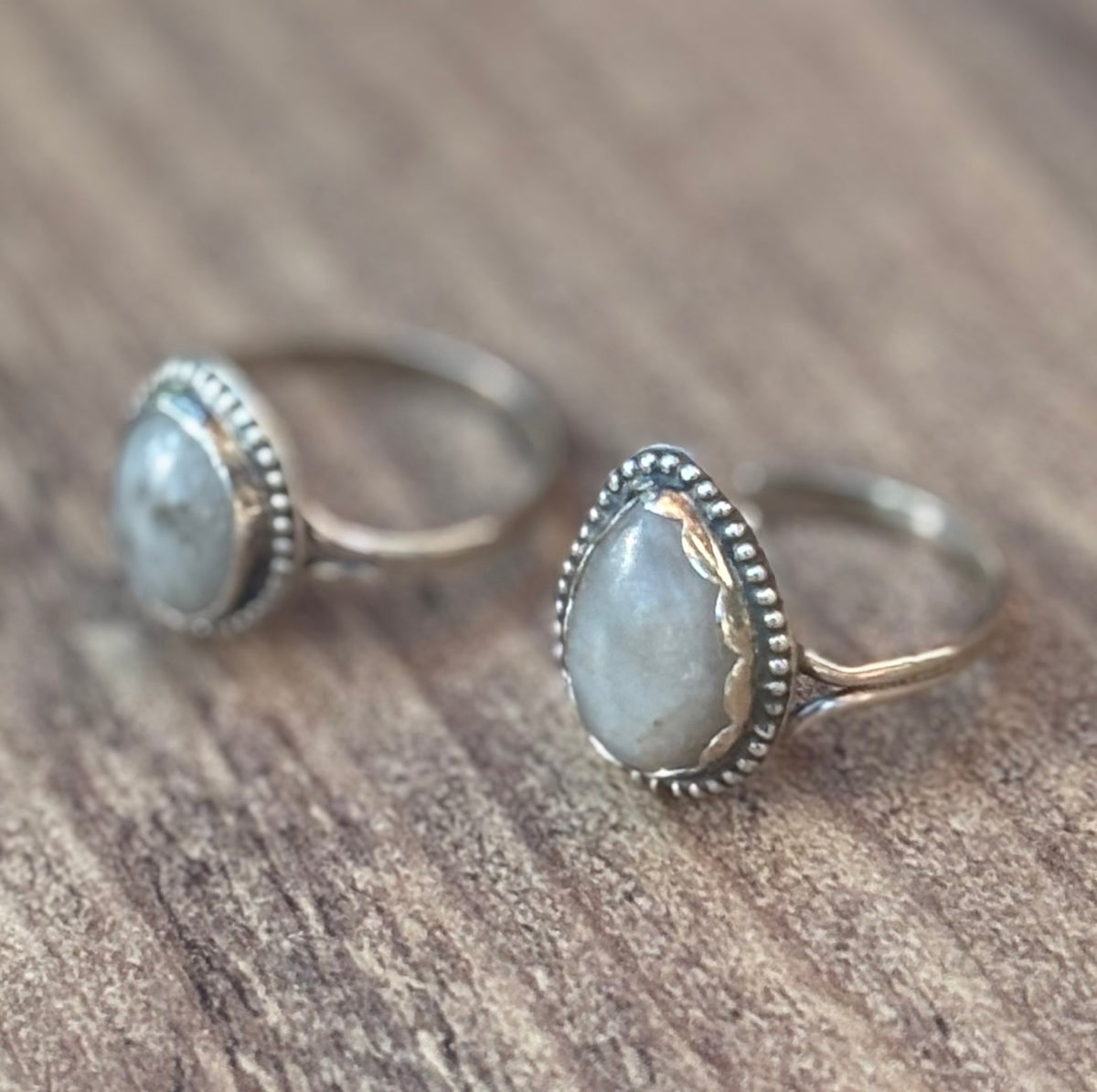 Quartz Split Shank Teardrop Ring