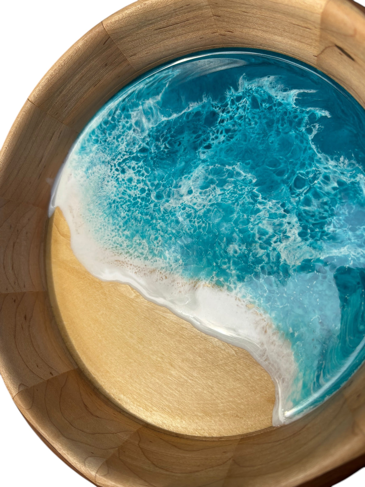 Hand Crafted Wooden Decorative Ocean Bowl