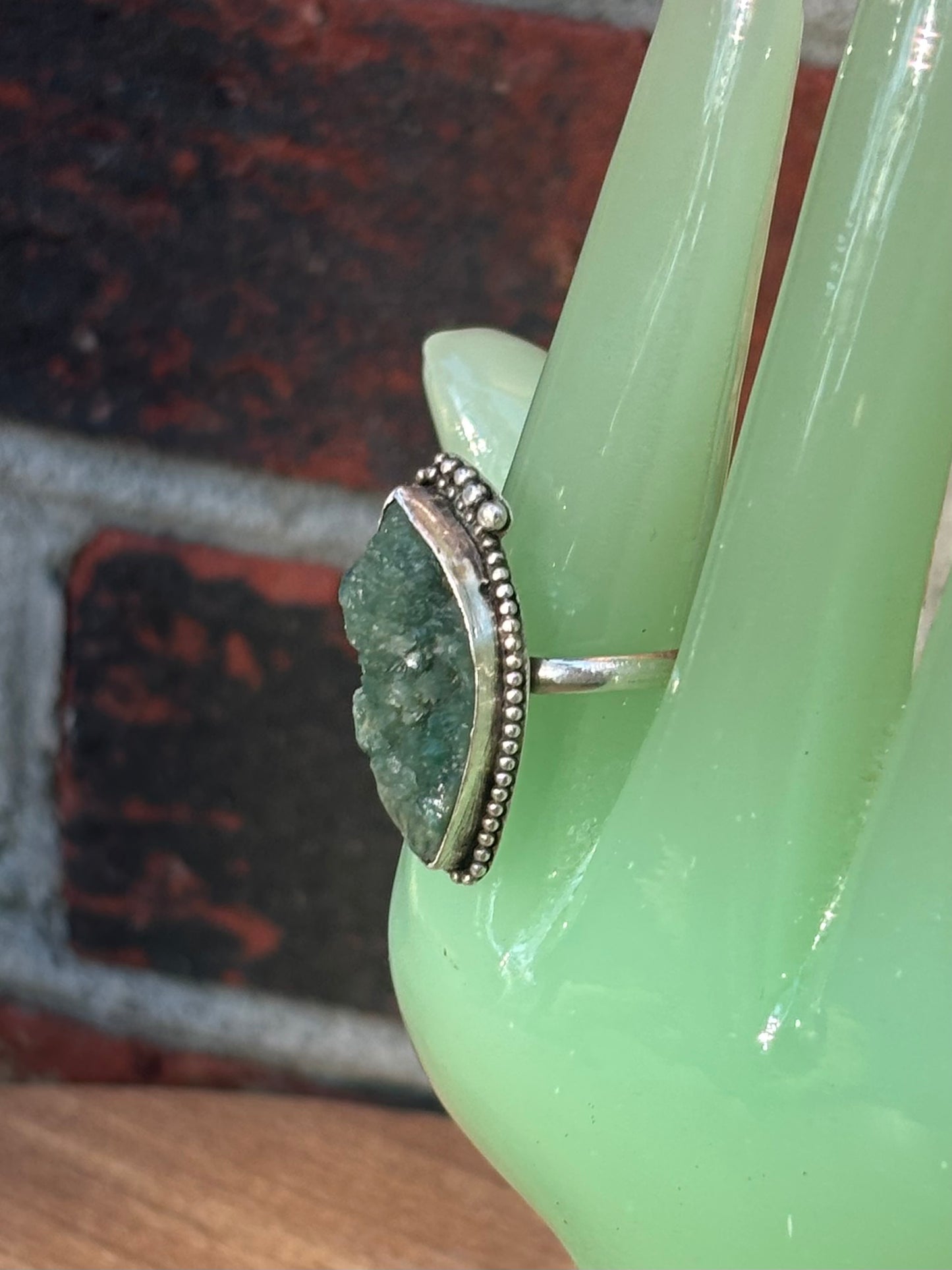 Druzy Aventurine Adjustable Ring