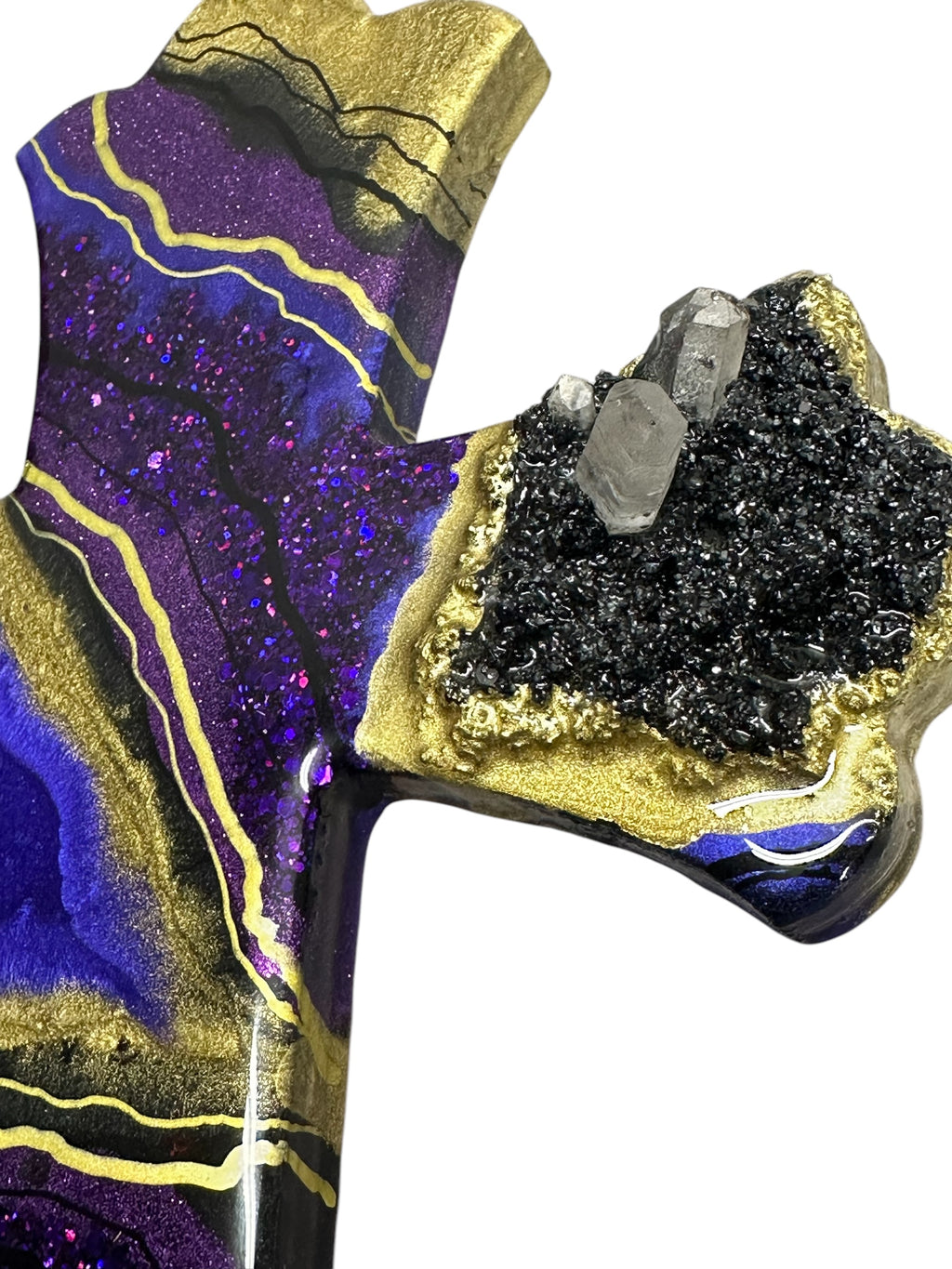 Purple and Gold Scalloped Croas