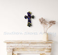Purple and Gold Scalloped Croas