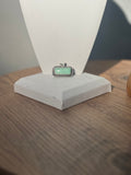 Delicate Light Blue Turquoise Rectangle Pendant