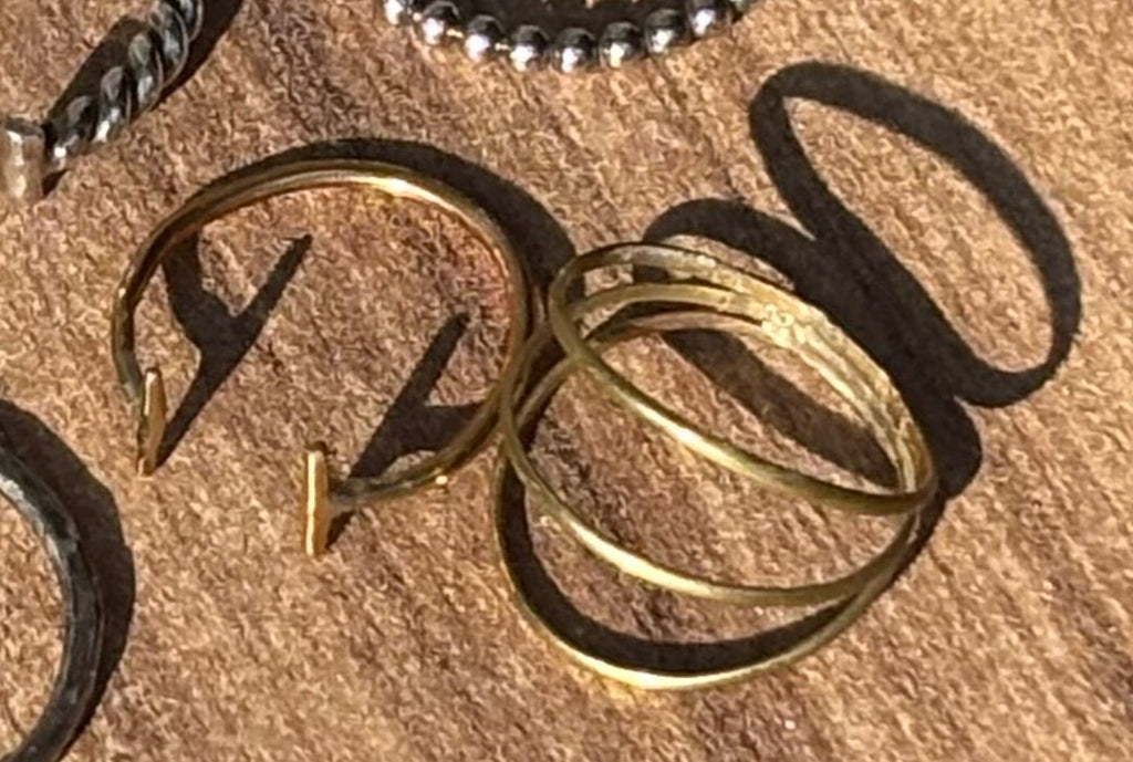 Sterling Silver and Brass Stacking Rings