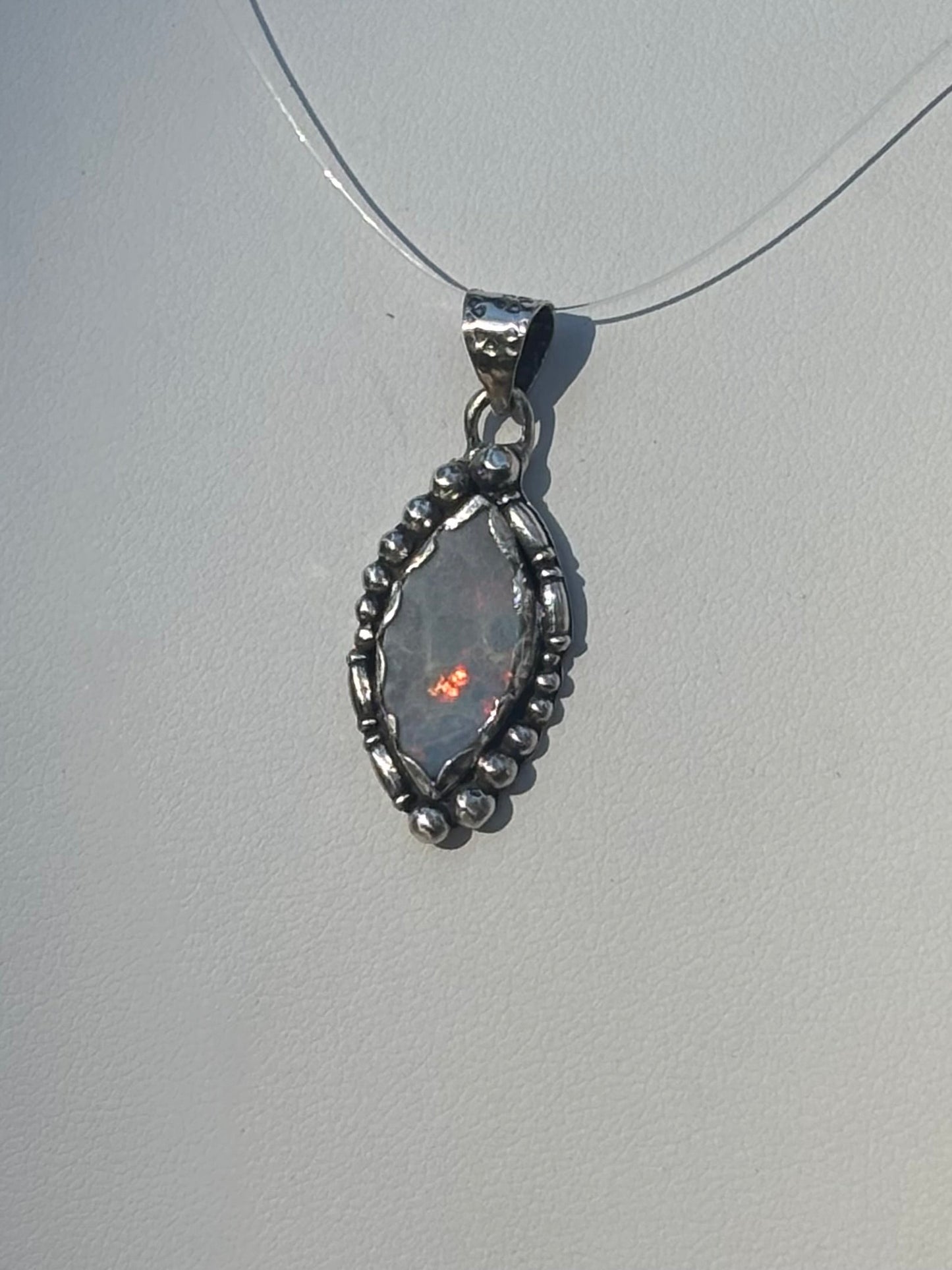 Australian Opal Marquise Pendant (No Chain)