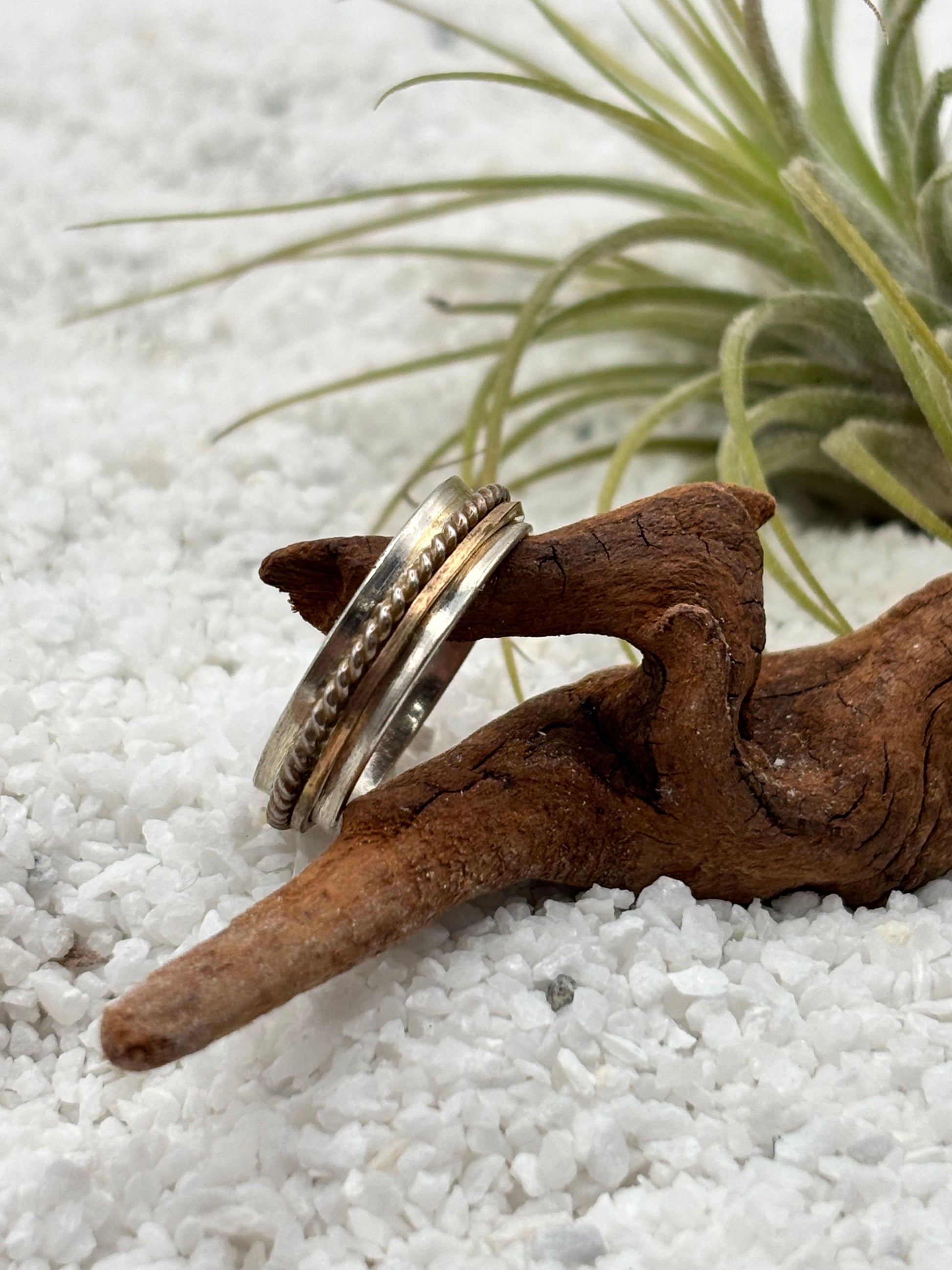 Silver and Gold Ring Band