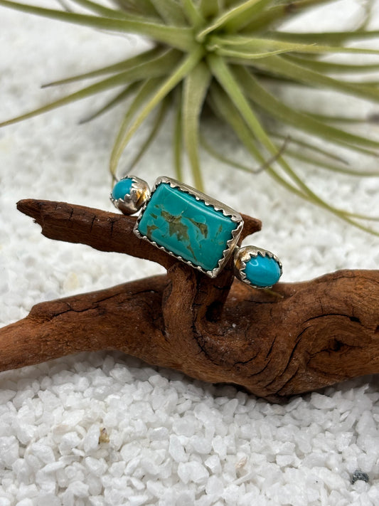 Turquoise Three Stone Ring