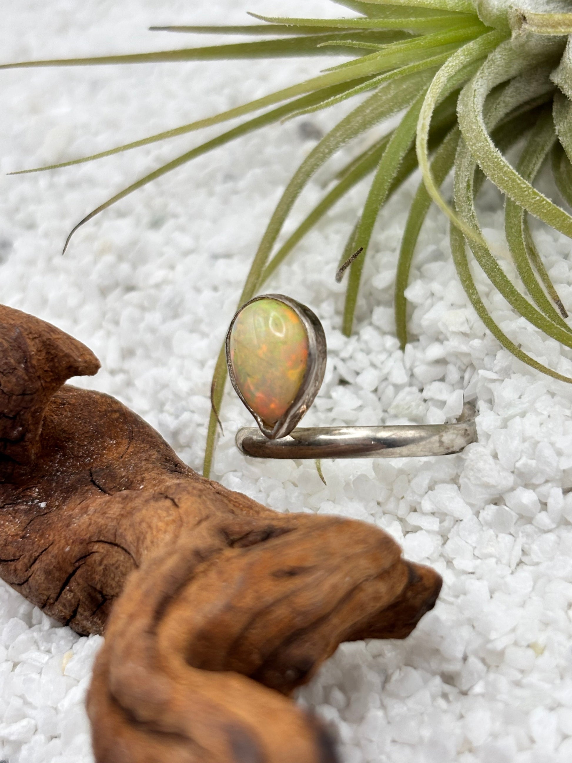 Opal Teardrop Wrap Ring detail