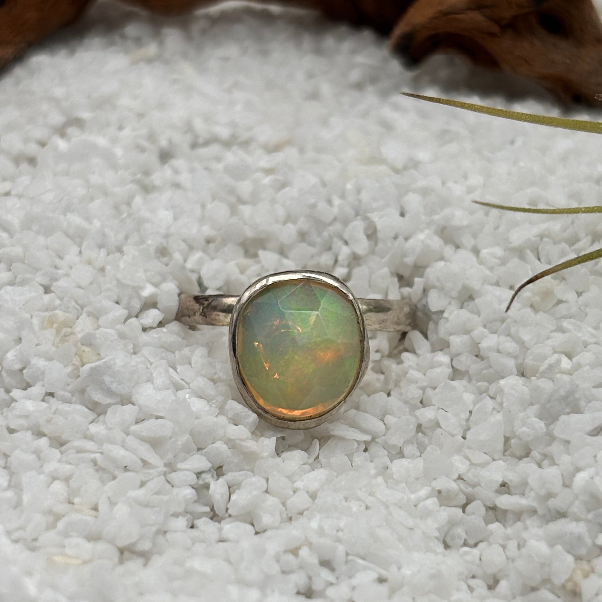 Opal Rosecut Stacker Ring