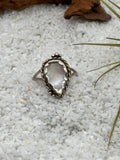 Mother of Pearl Teardrop Split Shank Ring