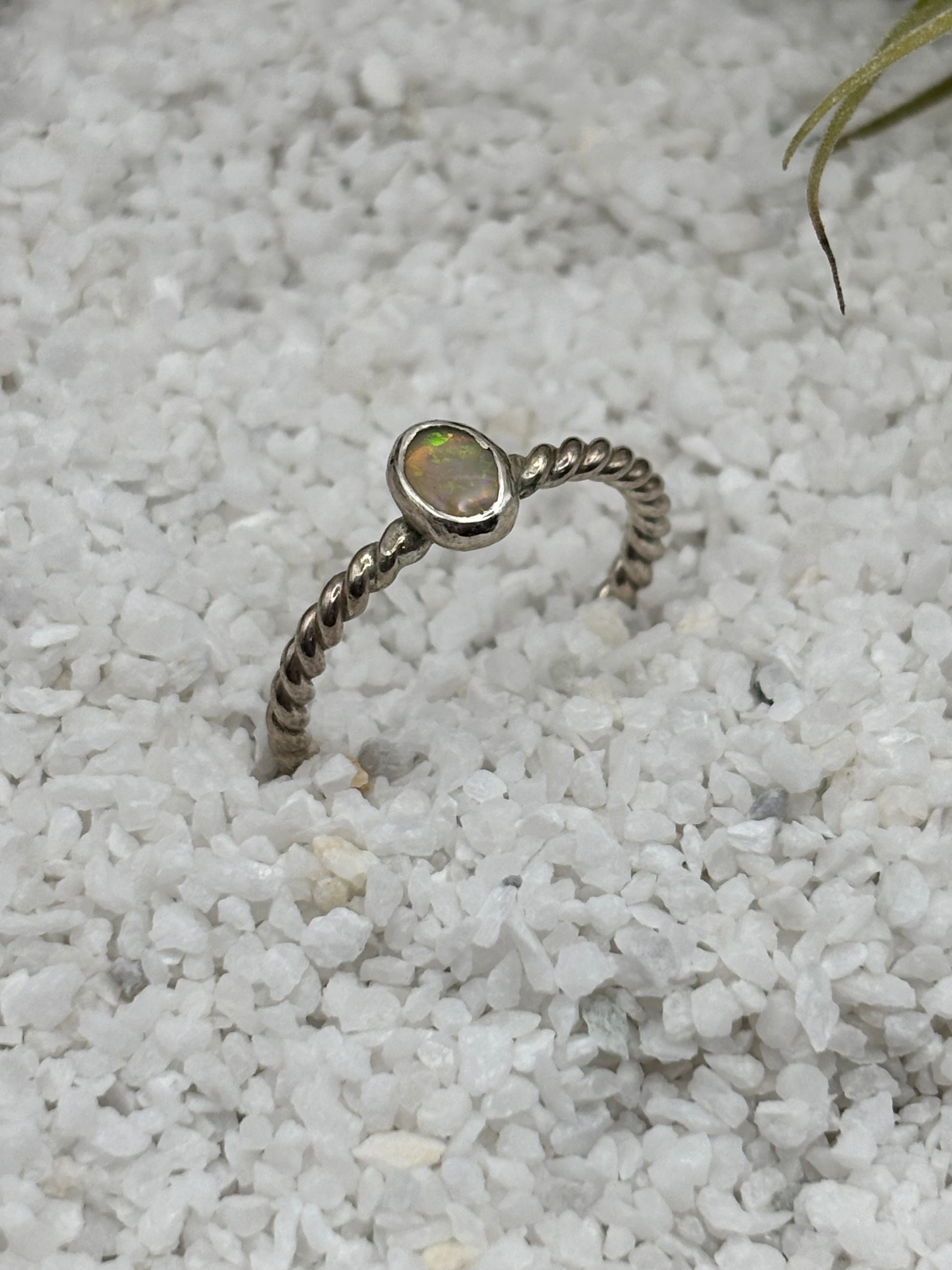 Petit Opal Rope Ring