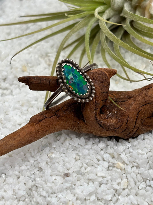 Smoked Ethiopian Welo Opal Sterling Silver Ring