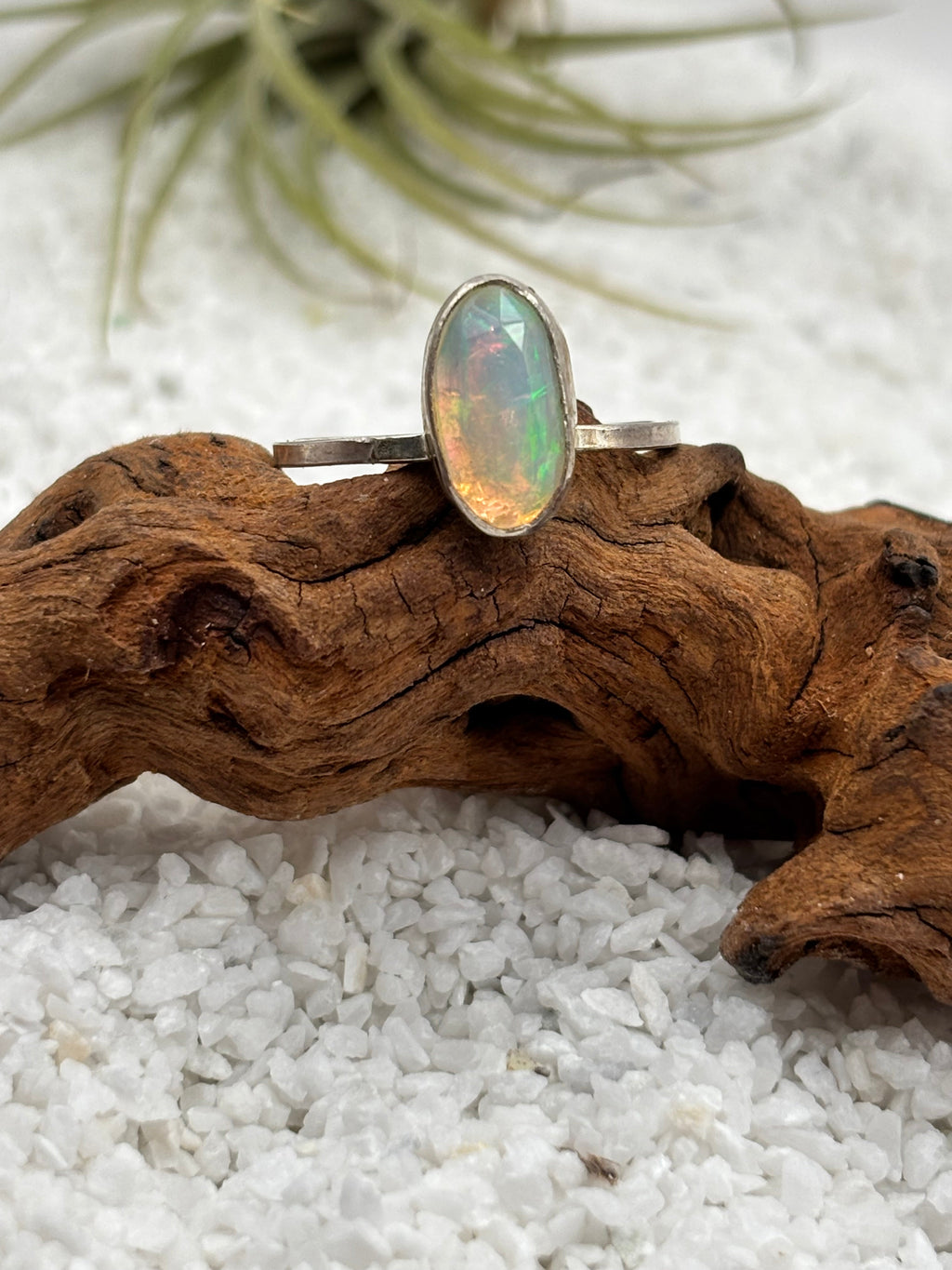 Opal Rosecut Oval Ring detail