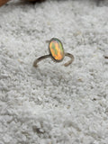 Opal Rosecut Oval Stacker Ring
