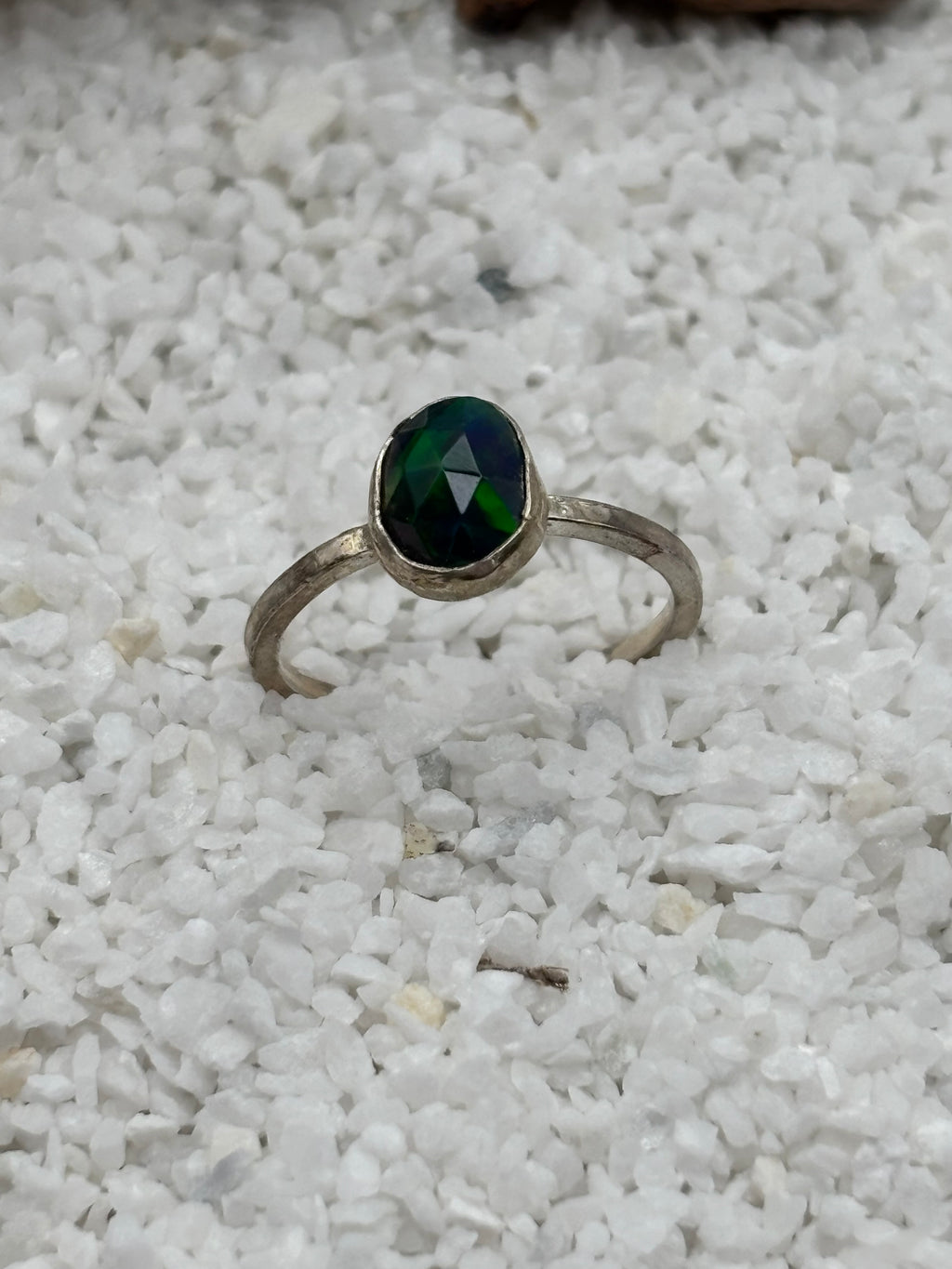 Smoked Opal Rosecut Ring detail