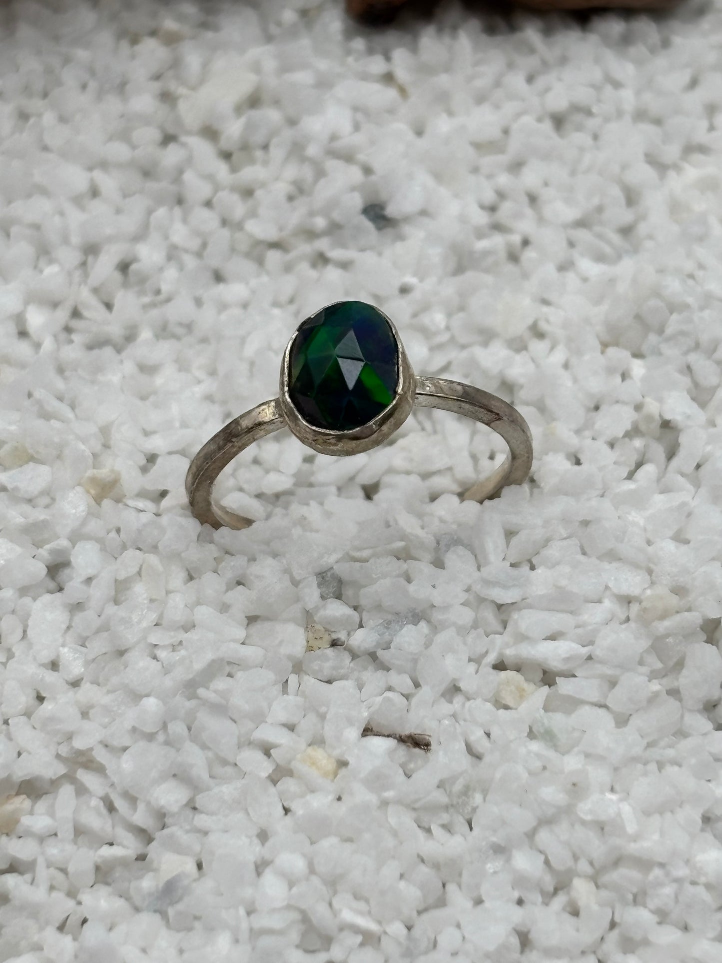 Smoked Opal Rosecut Ring detail