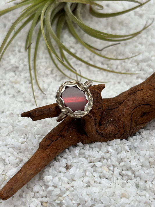 Banded Red Agate Ring