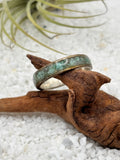 Crushed Turquoise and Gold Filled Ring Band