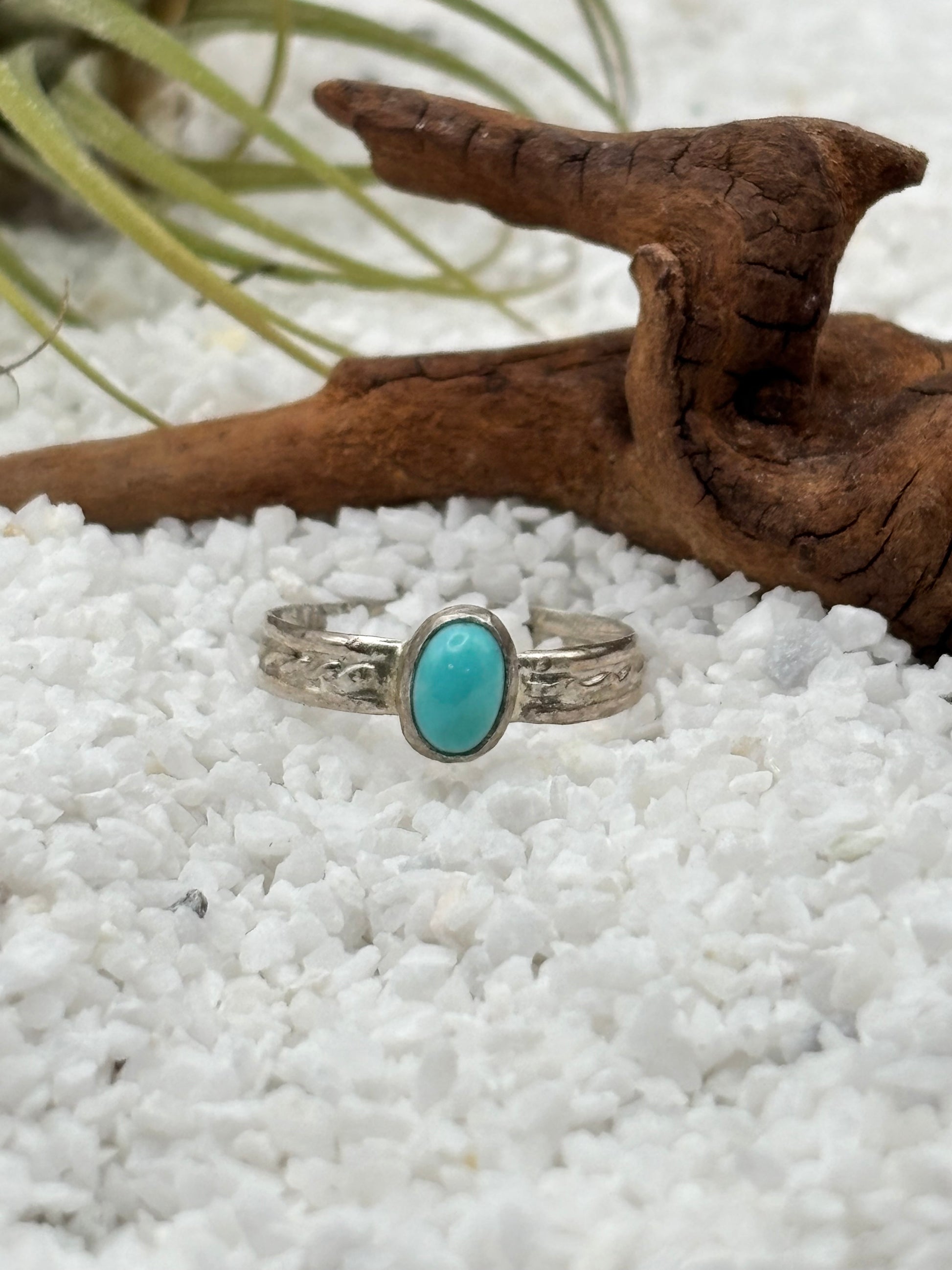 Petit Turquoise Stacker Ring detail