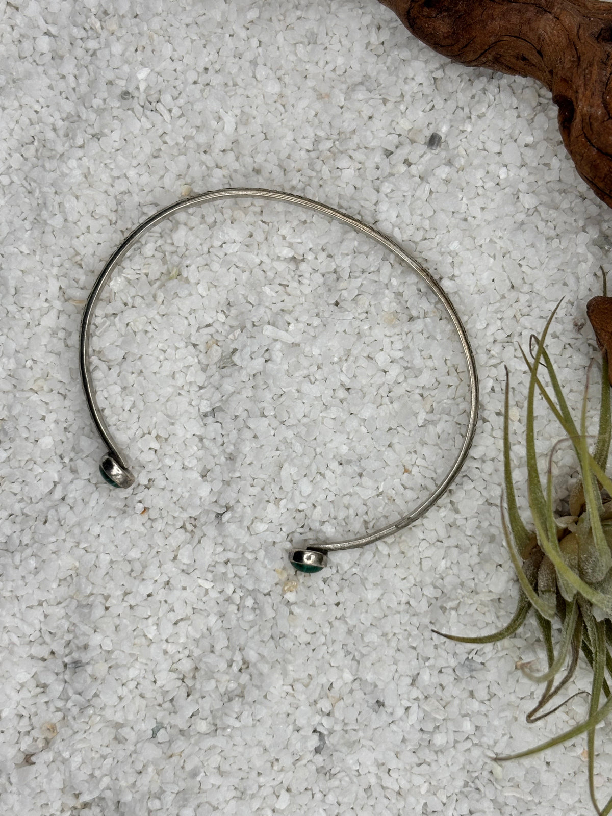 Malachite Open Cuff Bracelet side