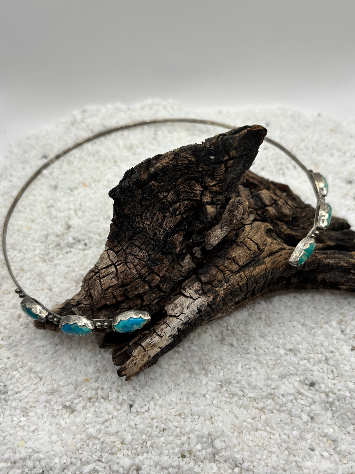 Wrap Teardrop Turquoise Choker Necklace