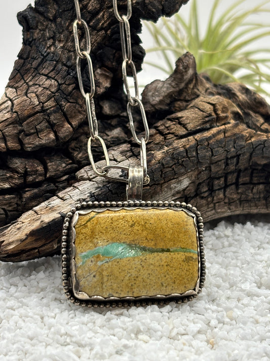 Royston Ribbon Turquoise Rectangle Statement Necklace