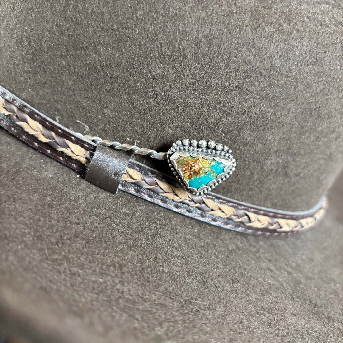 Single Turquoise Hat Pin detail