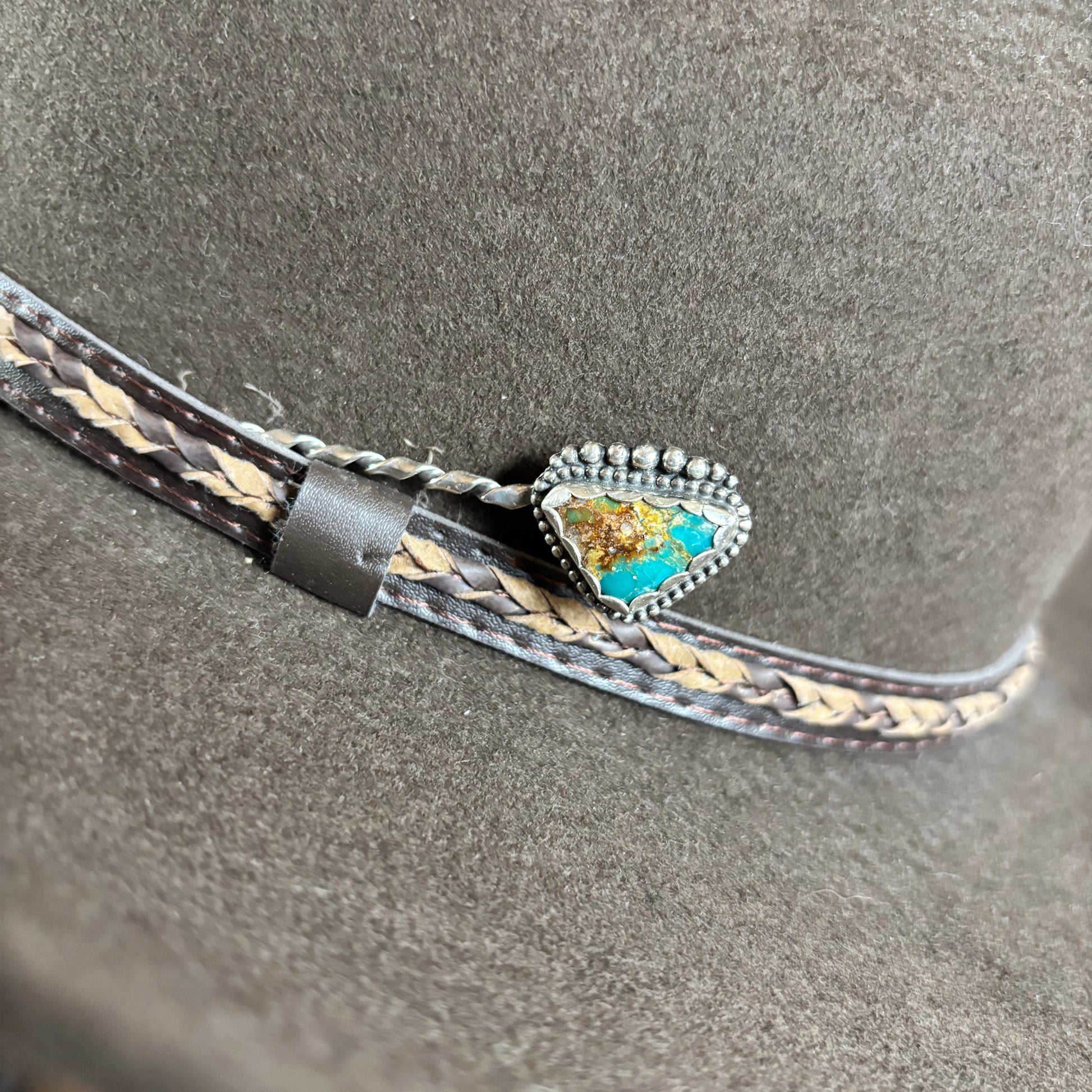 Single Turquoise Hat Pin detail