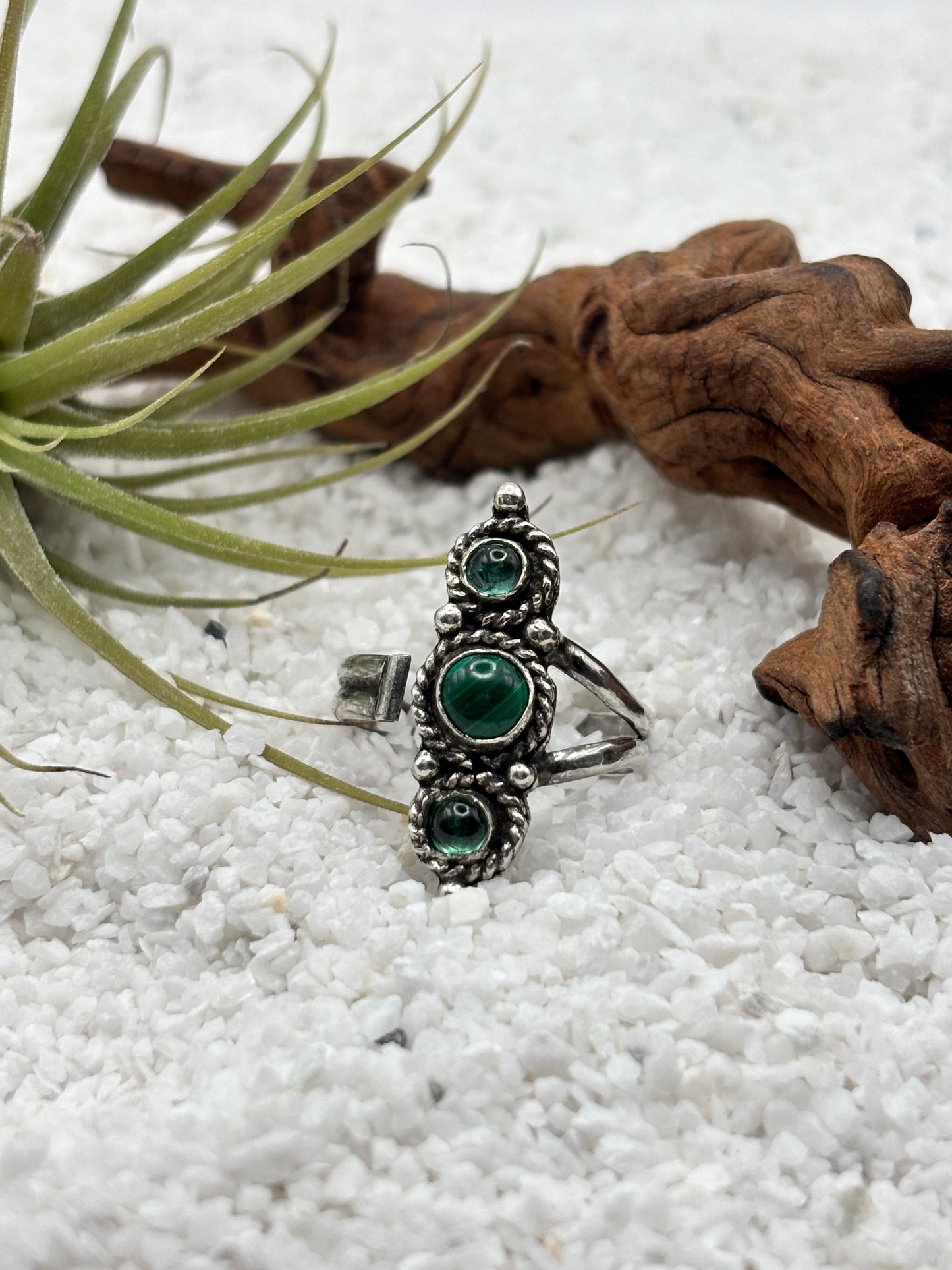 Malachite Stacked Ring detail