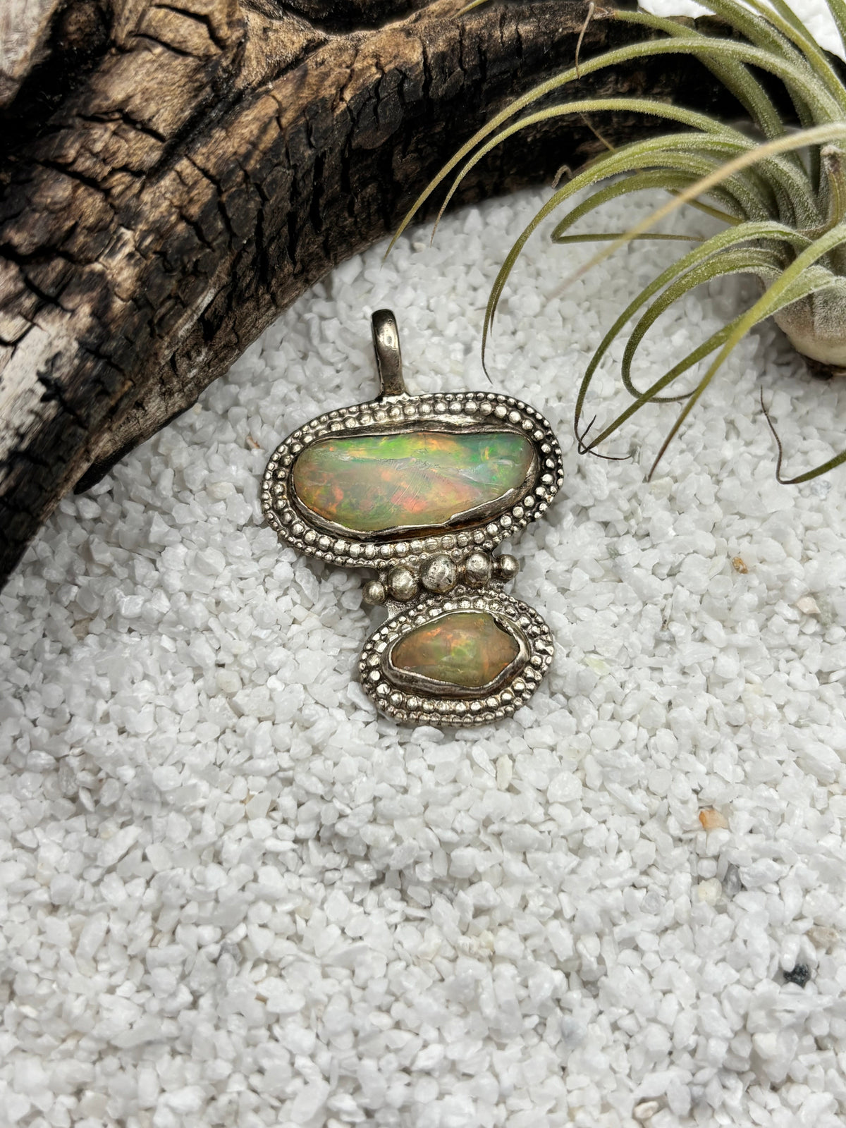 Raw Opal Pendant detail