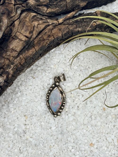 Australian Opal Marquise Pendant detail