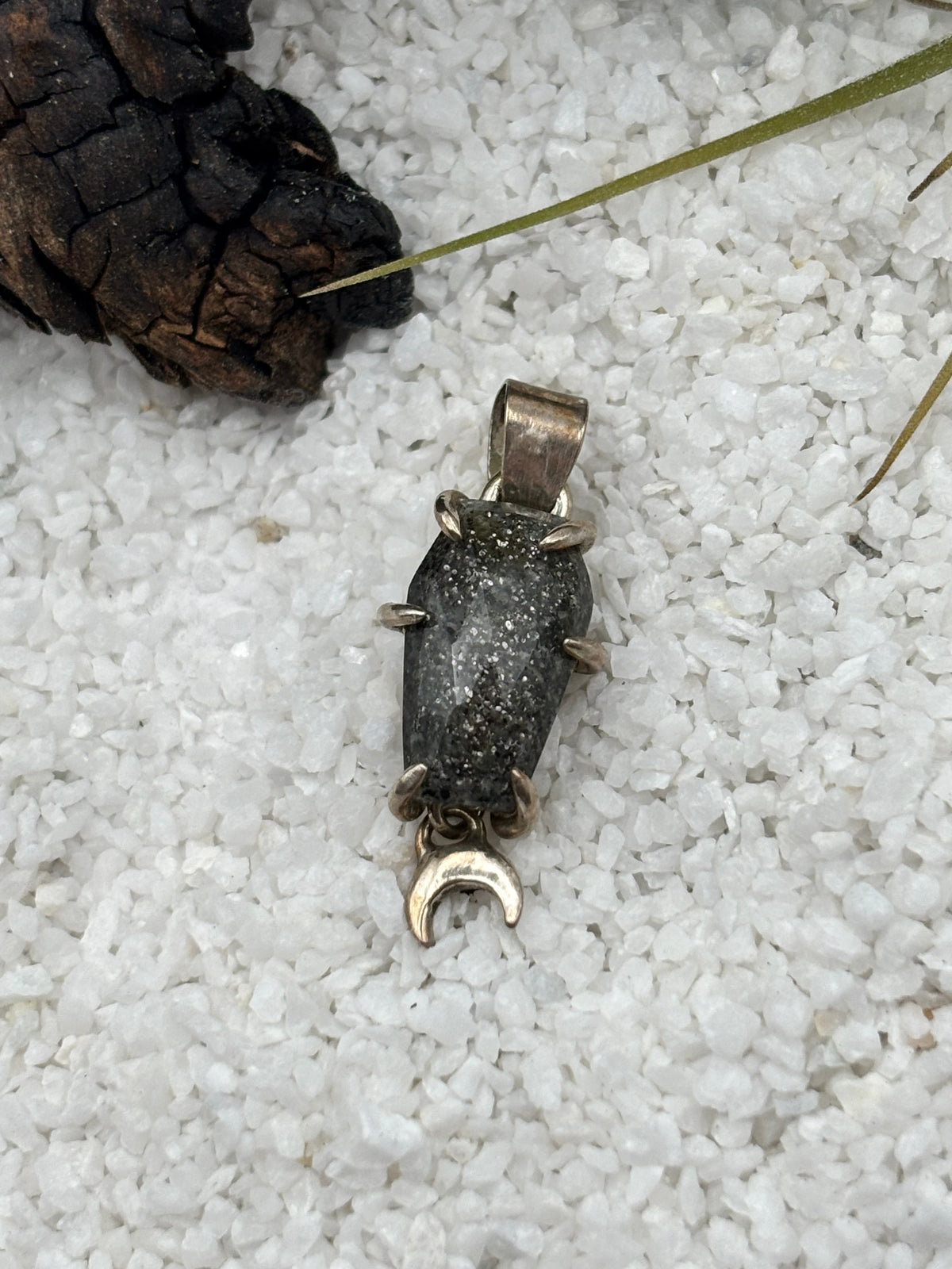 Black Aventurine Coffin Pendant