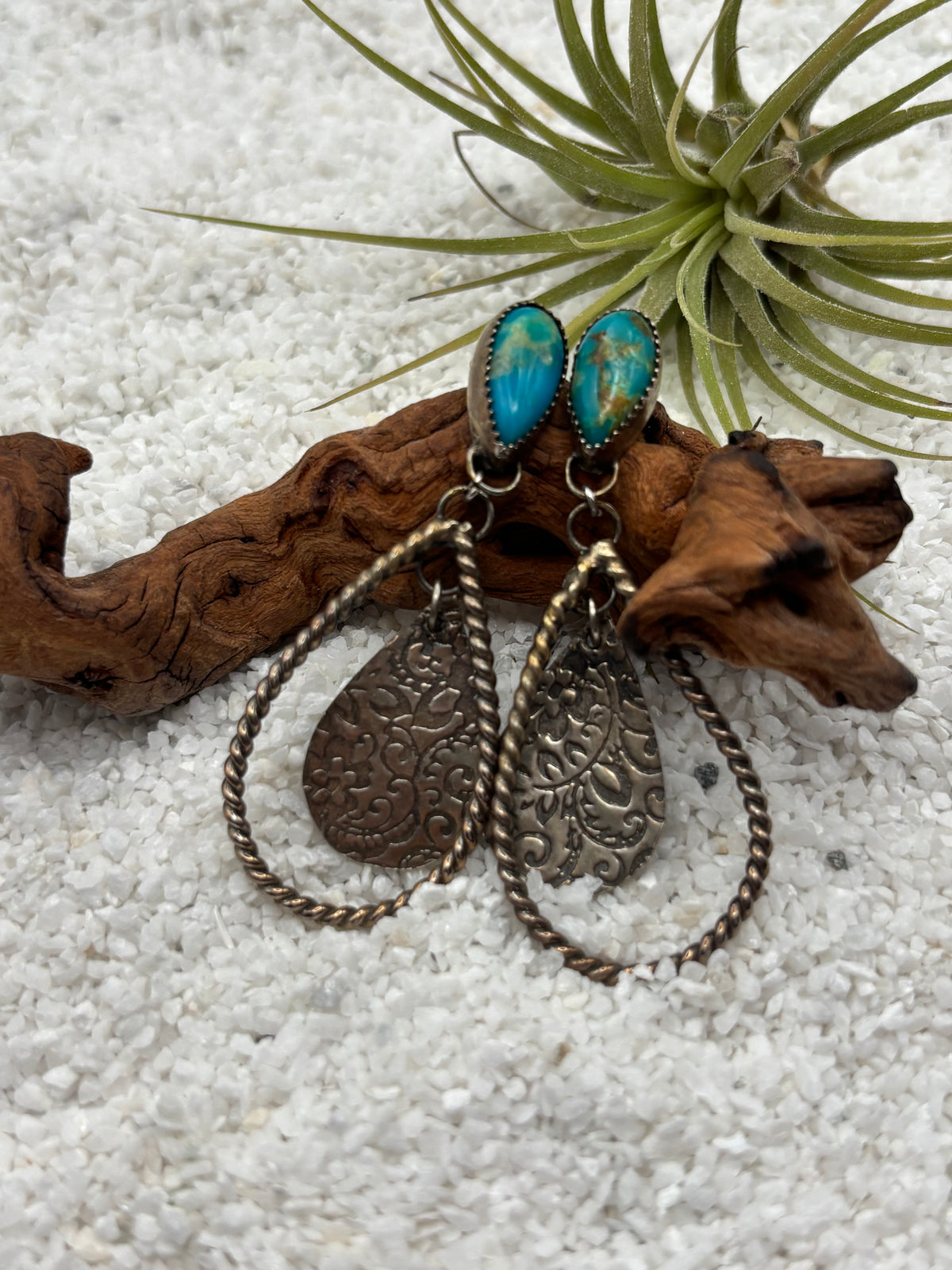 Turquoise Teardrop Dangle detail