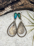 Turquoise Teardrop Dangle Earrings