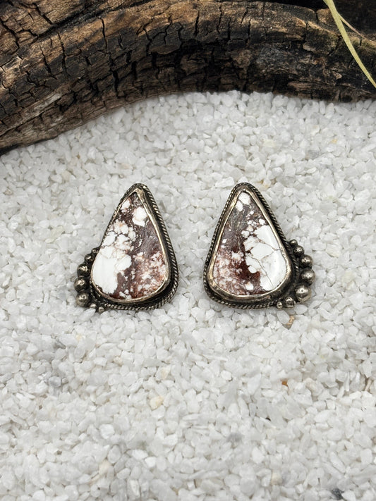 Wild Horse Magnesite Teardrop Statement Studs