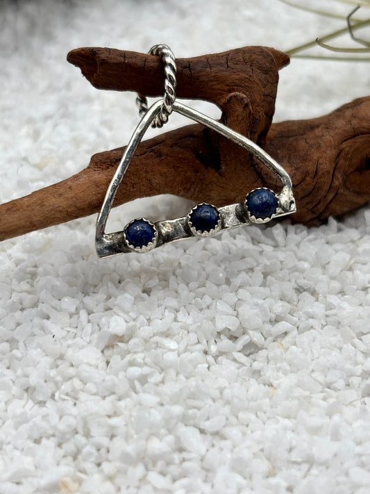 Lapis Lazuli Triangle Pendant
