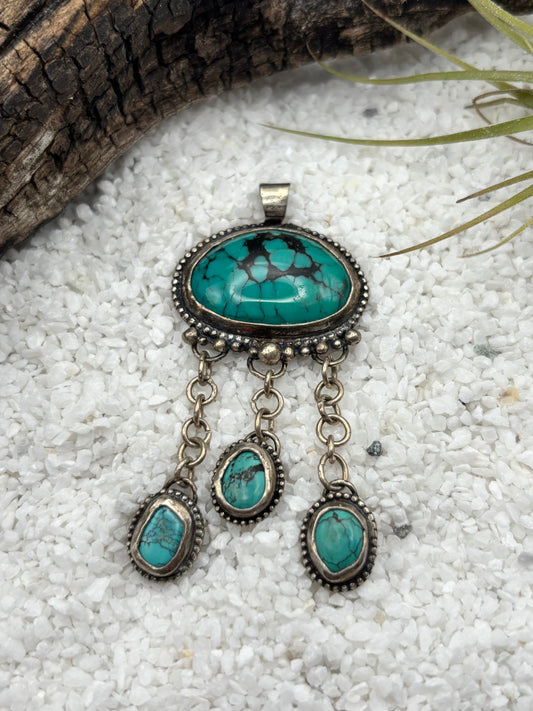 Hubei Turquoise Oval Pendant