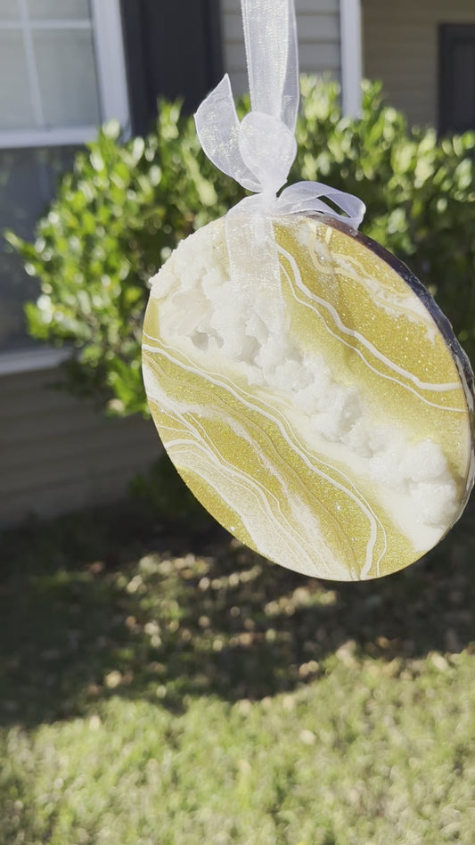 Gold Geode Wall Ornament